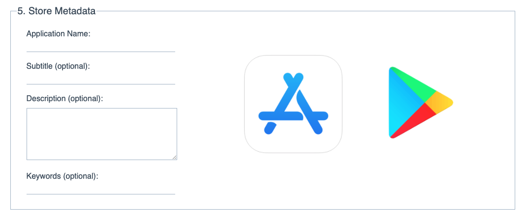 White Label Builder store metadata fieldset